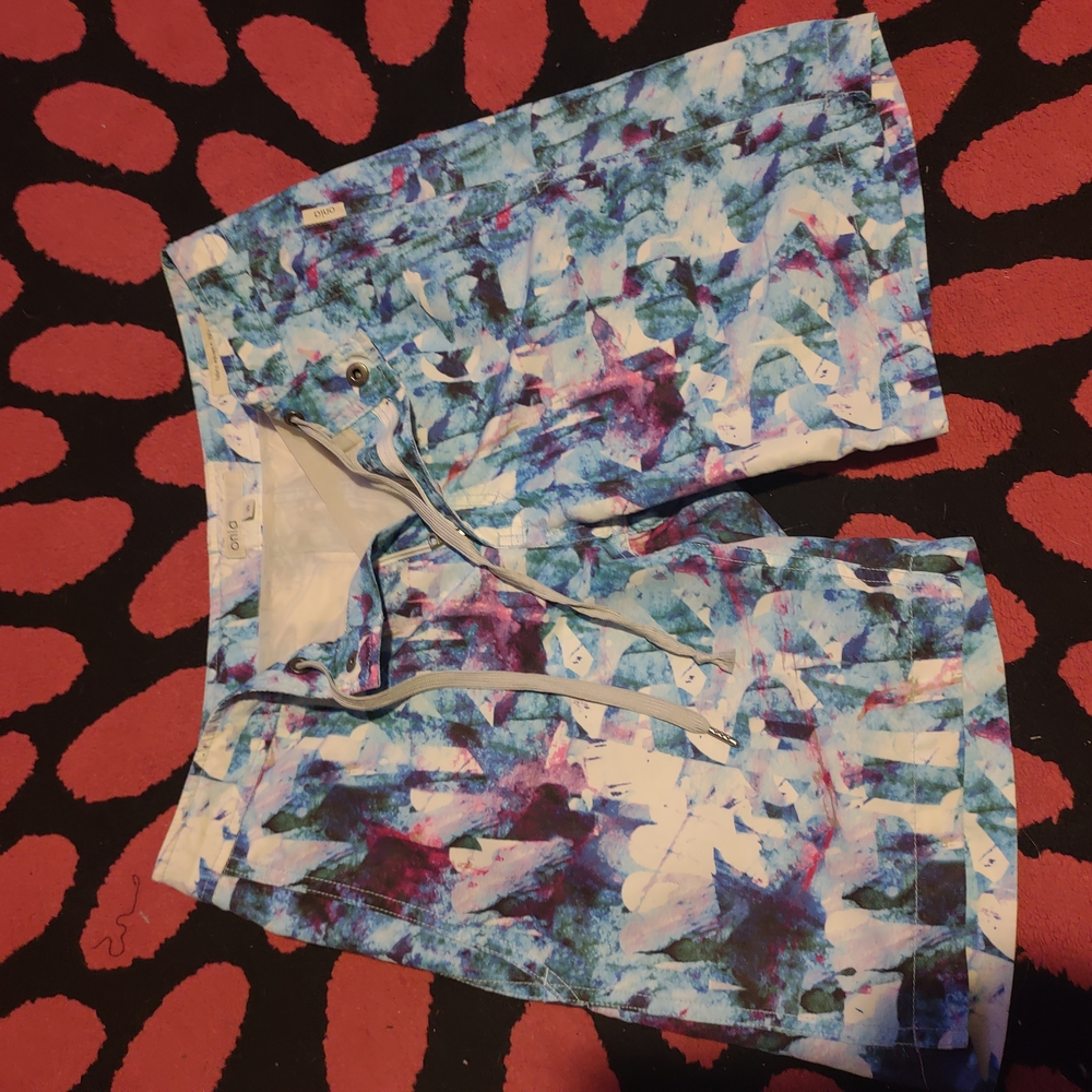 Onia Men's Swim Trunks - Blue and Purple Pattern